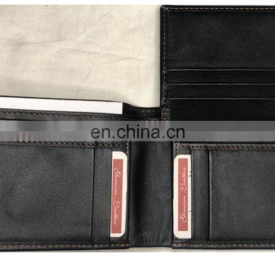 Genuine Cow Hide Leather Bifold Wallet Wholesale Retail Top Grain Original Skin Two Fold RFID OEM ODM photo-3