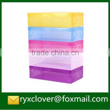 Customized colorful PP plastic clear shoes packaging boxes