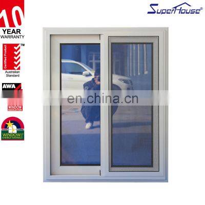 Superhouse Hot Sell High Quality Aluminium Fram Large View With Retractable Scree Sliding Glass Folding Door Window photo-4