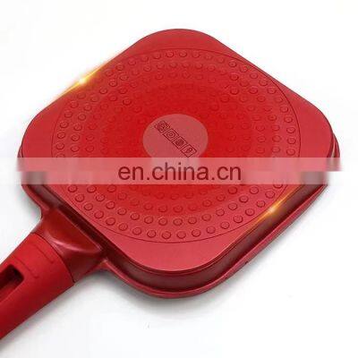 Wholesale Pink 4 Cups Pancake Pan Aluminum Egg Cooking Pan Egg Frying Pan With Nonstick Coating photo-5