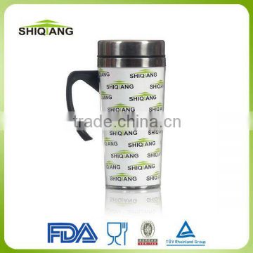 450ml stainless steel travel mug paper insert coffee tumbler with handle                        
                                                Quality Choice