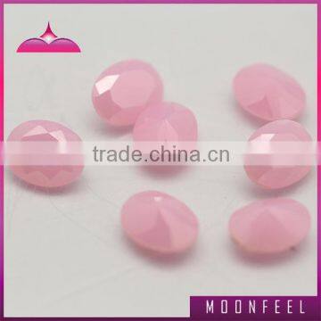 Loose Sweet oval cut pink CZ milk gemstone for jewelry