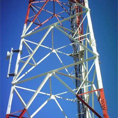 Hot DIP Galvanized Steel 30-90 Meters 4 Legged Tubular Radio and TV Television Communication Microwave Antenna Tower