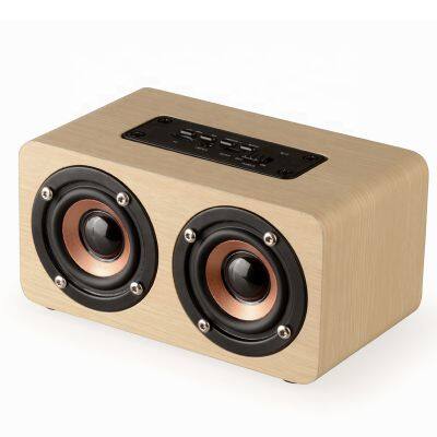 CASUN TF card car wireless bt wood 3w speaker portable wooden phone speaker