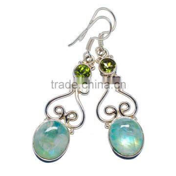 MOONSTONE EARRING ,925 sterling silver jewelry wholesale,WHOLESALE SILVER JEWELRY,SILVER EXPORTER,SILVER JEWELRY FROM INDIA