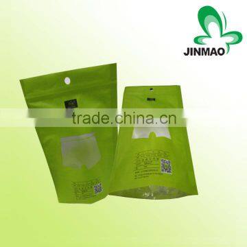 Wholesale stand up zipper bags for underwear