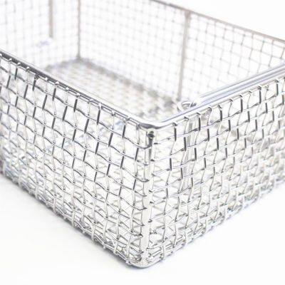 High Performance Metal Stainless Steel Woven Wire Mesh Basket For Goods Storage