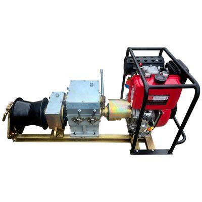 8-Ton High-Traction Diesel Cable Winch  Cable Pulling Machine for Electrical Engineering