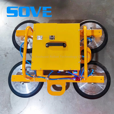 SOVE Electric Easy Operate Vacuum Glass Suction Crane Lifter for Loading Glass Curtain Wall With 400kg Sheet Metal photo-5