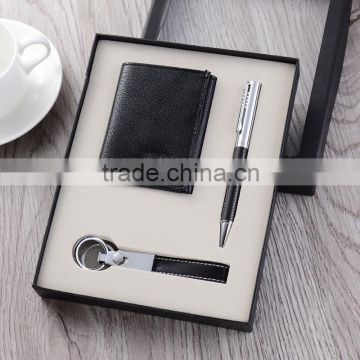 hot selling giveaway gift set keychain holder-wallet ball pen