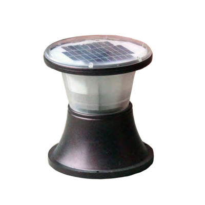 Lámpara de césped de cabeza circular redonda | Energía solar | Lámpara de bollard WD-C522 | Módulo LED | Cuerpo de aluminio