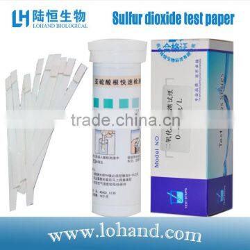 laboratory used sulfur dioxide test paper