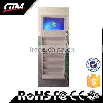 27" Shopping Mall Lcd Touch Screen All In One Pc Kiosk Multimedia Wifi Bluetooth Brochure Holder Industrial Computer