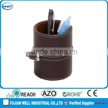 pu leather customized pen holder with belt