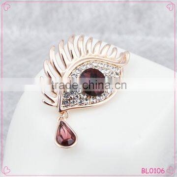 2015 Newest Design Weeping Eyes Crystal Angel Tears Brooch Charming Brooch                        
                                                Quality Choice