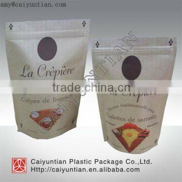 Customprinted kraft paper food package bag/bread paper bag