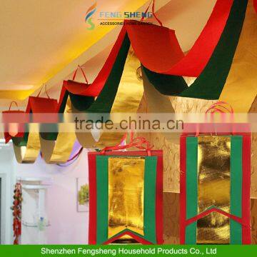 6.6ft/10ft Christmas Hanging Bunting Banner Bells&Balls Xmas Garland Decor Colorful