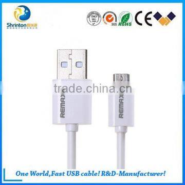 High Quality Remax Wholesale 1M micro USB data cable 2.1A for smartphone