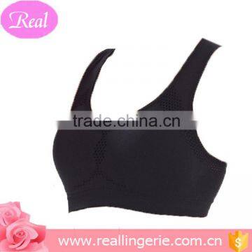 High resilient triangle hollow out vest sports bra