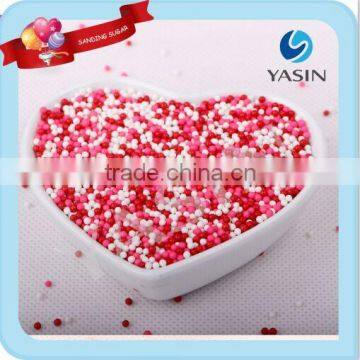 Wholesale Edible pink sugar pearl sprinkles