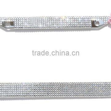 Diamond Crystal Rhinestone Metal License Plate Frame pink bow