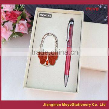 Metal Touch Pen gift set, Butterfly crystal gift sets, 2015 warehouse gift sets