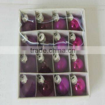 purple christmas ornament,a set of 26,wholesale for promotion,decorative glass ornaments