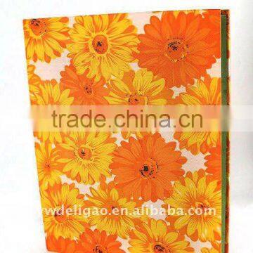 Printed Cloth Wrapping Ring Binder Desktop File Holder for Office Stationery Cardboard A4 or FC Size