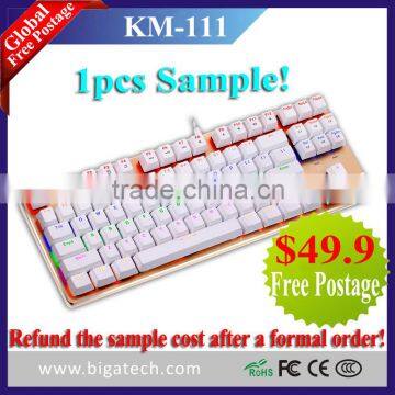 87keys RGB Mechanical Backlight gaming keyboard