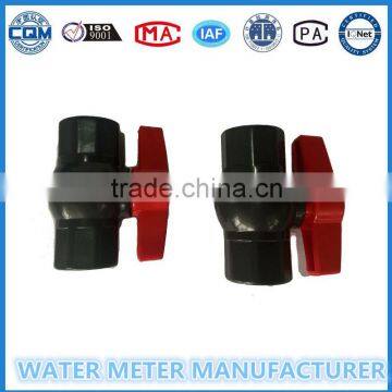 DN15mm plastic body ball valve for accessories of water meter