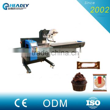 Bread fully automatic horizontal flow pack machine for cake