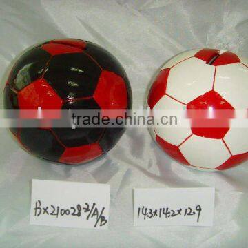 Ceramic football money bank