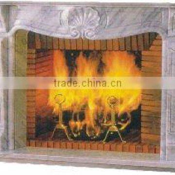 White Marble Fireplace