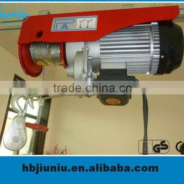 380v 1 ton mini electric wire hoist with trolley