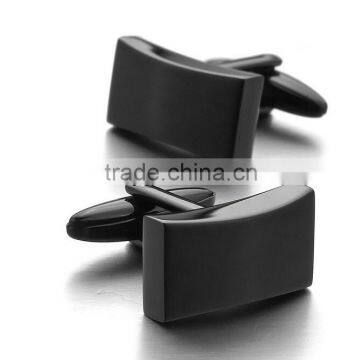 Men's Stainless Steel Cufflinks Black Classic Wedding cufflink                        
                                                Quality Choice