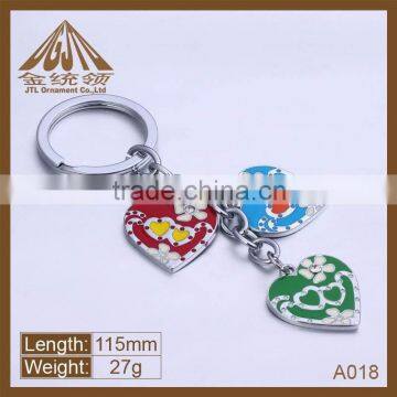 colorful fashion love heart keychain