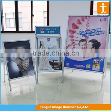 Outdoor and indoor metal A frame poster display stand