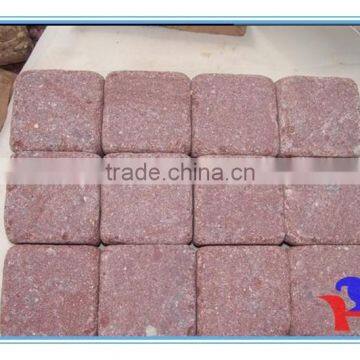 Red porphyry small paver