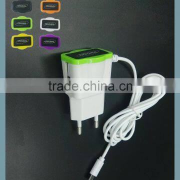 new original design 2 in 1 usb pervious to light charger dual purpose travel charger with USB charger for wholesale