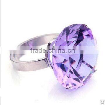 Crystal Diamond Big Ring,diamond Ring for Girls, Thailand Diamond Rings