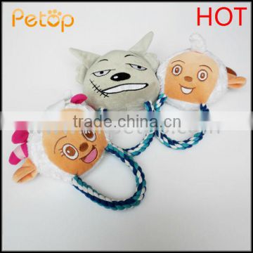 Animal Face Stuffed Cotton Rope Pet Item Toys