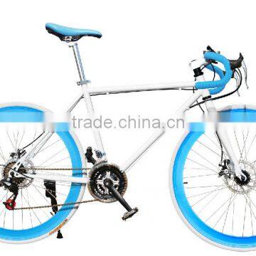 2016 latest hot selling colorful 700C Aluminum 21 speed, disc brake road bike/bicycle/cycle/bikes, fixie bike