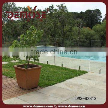 prefab wrought glass stair baby safety guard railings used in pool designing