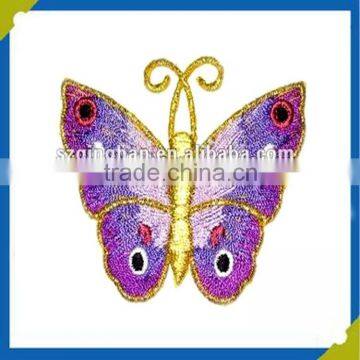 lively pretty butterfly embroidery sew hook green sport patches