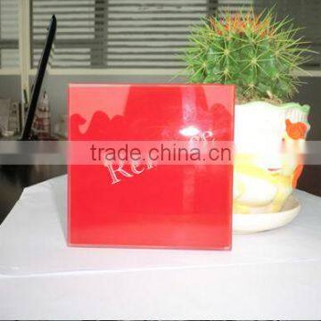 6mm red painted glass