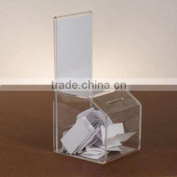 Acrylic Plastic Charity Box with Good Quality and Low Price