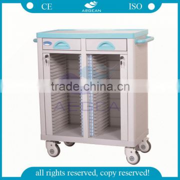 AG-CHT003 Movable hospital trolley nurse work patient record cart