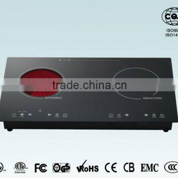 Metal housing 4 digital display touch control combined stove burner