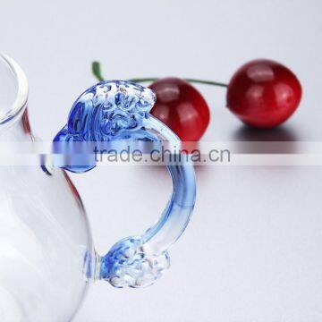 Hot New Products for 2015 Color Glass Tea Kettle With Stainless Steel Strainer photo-6