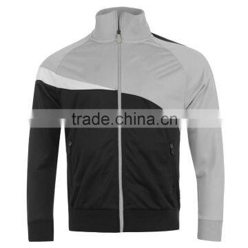 Training/Tracksuit Jacket made of 100% Polyester Tricot fabric 220 gsm Black/Grey/White colors
